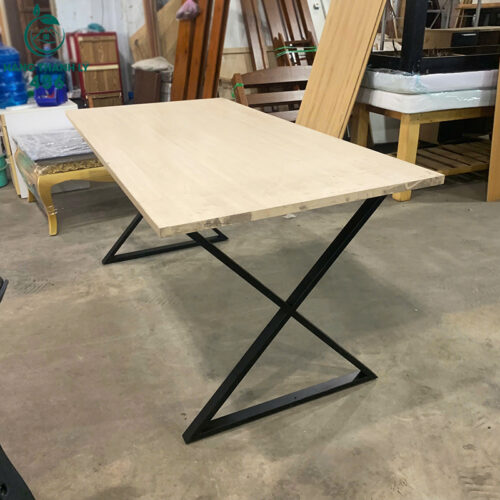 Bàn Làm Việc Cũ 1M6X80CM Chân Sắt Chữ X Bền Đẹp 4 ban lam viec cu 1m6x80cm chan sat chu x ben dep 1