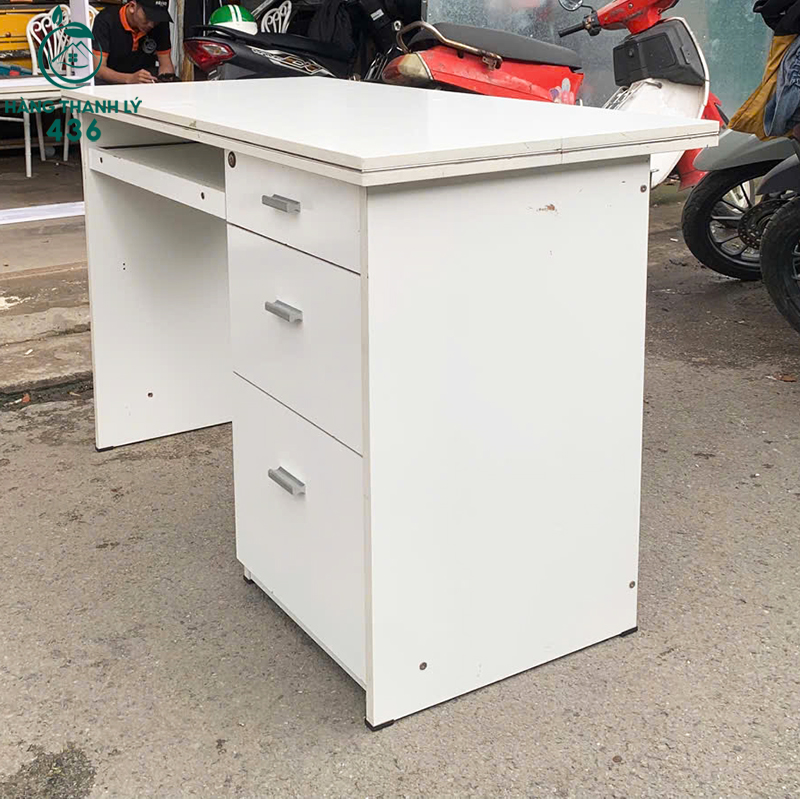 Bàn Làm Việc Cũ 1M2 Cá Nhân Màu Trắng Có Khay Bàn Phím Trượt ban-lam-viec-cu-ca-nhan-mau-trang-co-khay-ban-phim-truot-2 Bàn Làm Việc Cũ 1M2 Cá Nhân Màu Trắng Có Khay Bàn Phím Trượt