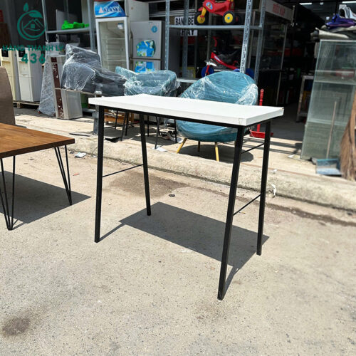 Bàn Làm Việc Cũ Mặt Gỗ Trắng Chân Sắt Đơn Giản 4 ban lam viec cu mat go trang chan sat don gian 1