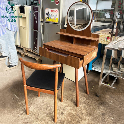 Bàn Trang Điểm Cũ Gương Tròn Phù Hợp Cho Phòng Ngủ Nhỏ 2 ban trang diem cu guong tron phu hop cho phong ngu nho 2