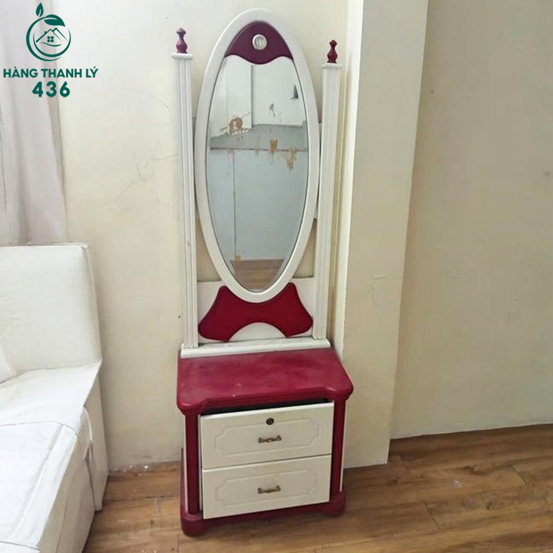Bàn Trang Điểm Cũ Phối Màu Trắng Đỏ Gương Bầu Dục Và 2 Hộc Kéo ban-trang-diem-cu-phoi-mau-trang-do-guong-bau-duc-va-2-hoc-keo-2 Bàn Trang Điểm Cũ Phối Màu Trắng Đỏ Gương Bầu Dục Và 2 Hộc Kéo