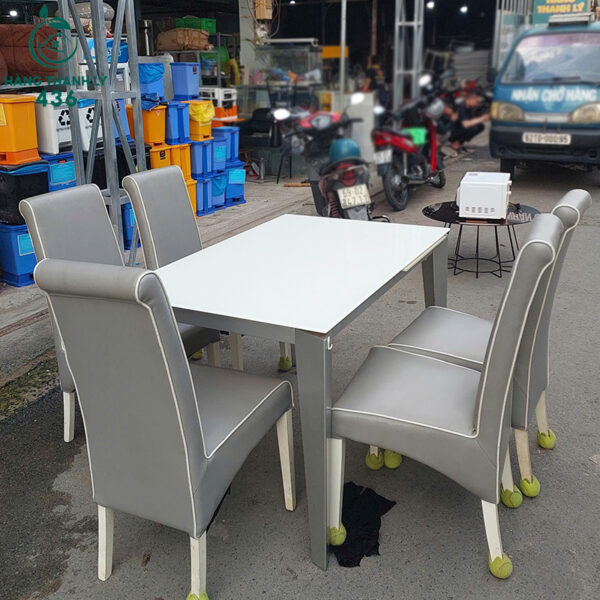 bo ban an cu 5 ghe da trang phoi xam lung cao sang trong 2