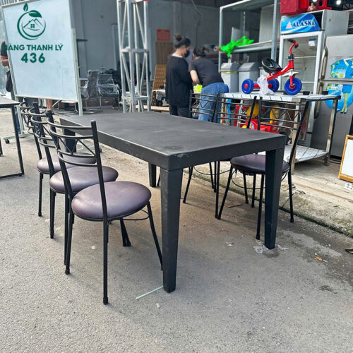 bo ban an cu 6 ghe sat mat ban go mau den 2