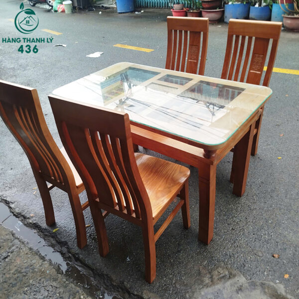 bo ban an cu go 4 ghe thiet ke don gian chac chan 2