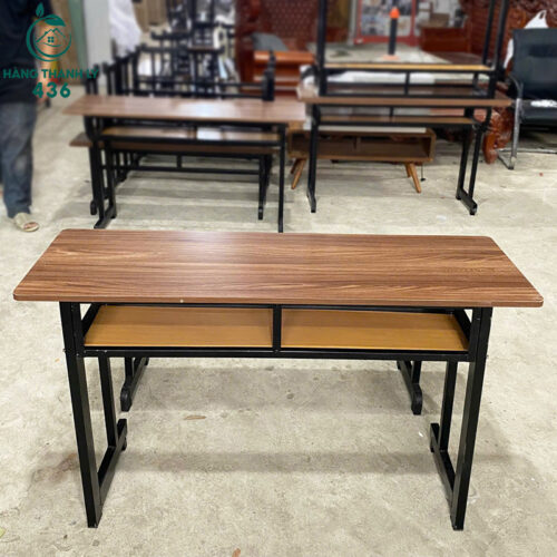 bo ban ghe hoc sinh cu 1m2x40cm mau nau hang dep 3