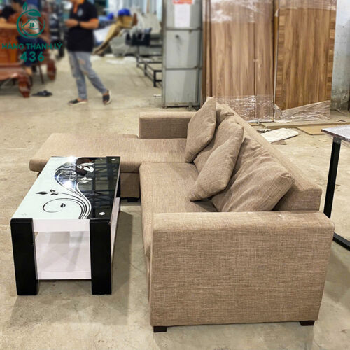 bo ban ghe sofa phong khach cu goc chu l mau nau 1