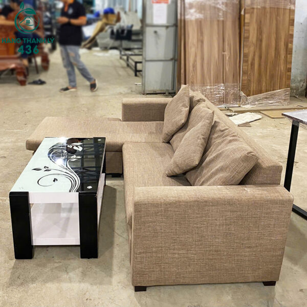 bo ban ghe sofa phong khach cu goc chu l mau nau 1