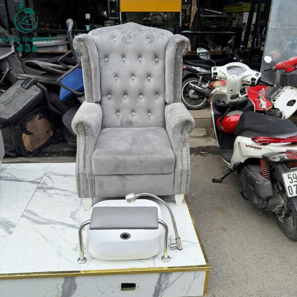 bo ghe nail cu lung cao sang trong co dinh pha le dep 1