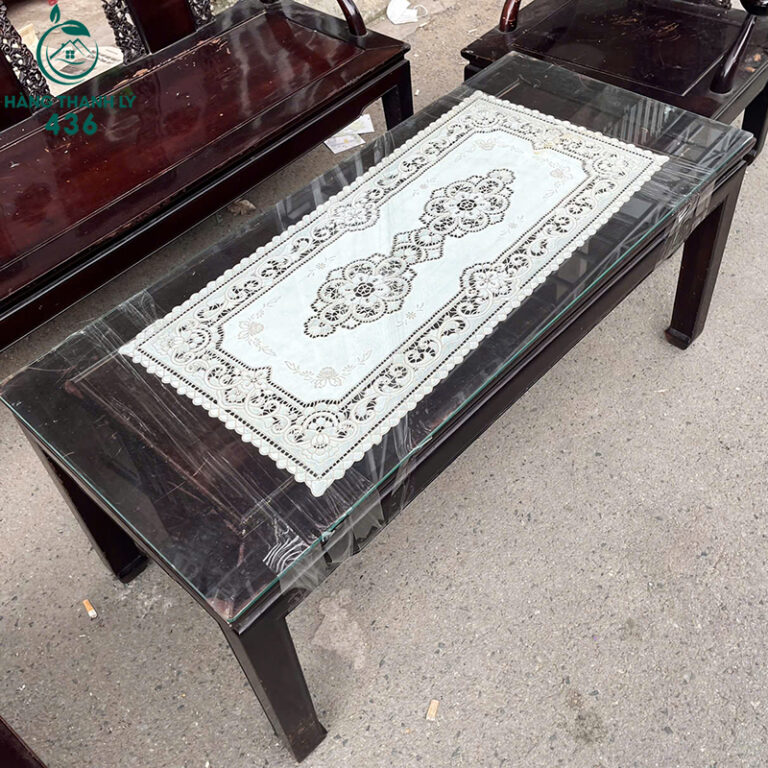 bo salon go cu duoc cham khac hoa van co dien dep mat 1