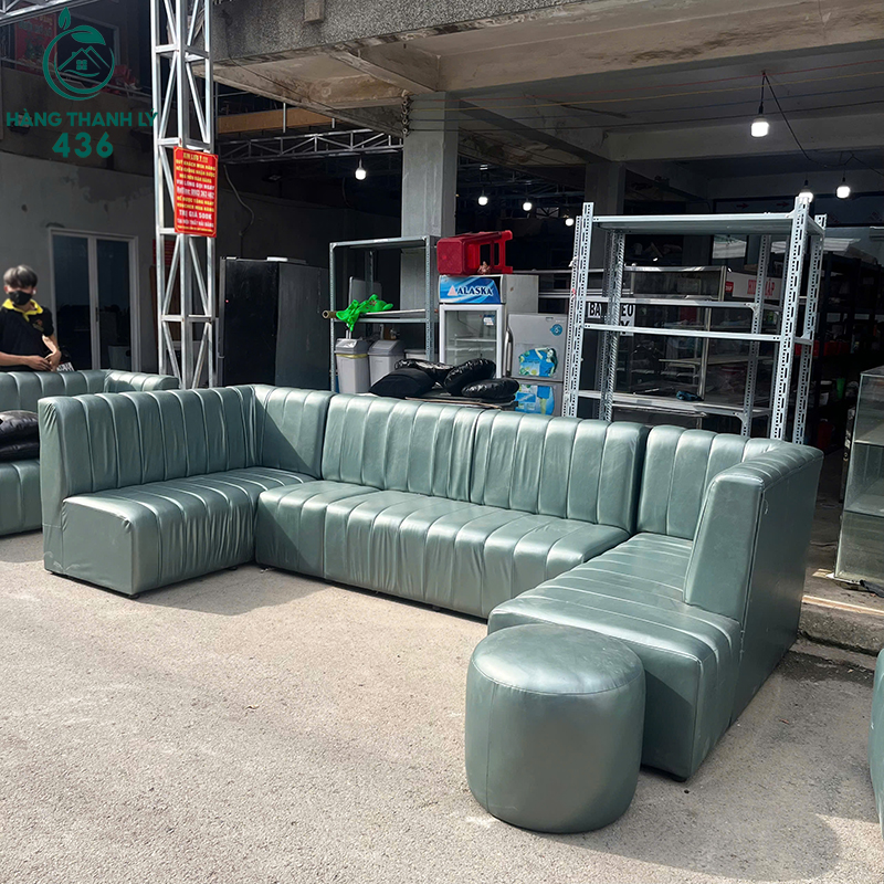 bo-sofa-da-cu-mau-xanh-3m5x1m6-kem-don-nhieu-mau-2 Bộ Sofa Da Cũ 3M5x1M6 Kèm Đôn Có Thể Tách Rời (Nhiều Mẫu)