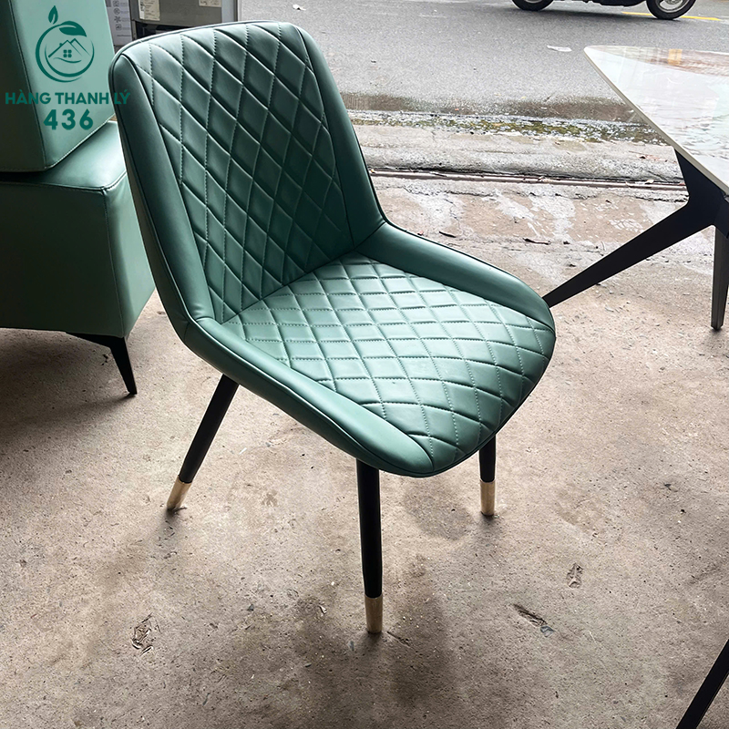 Ghế Ăn Cũ Bọc Da Màu Xanh Hiện Đại Chân Sắt ghe-an-cu-boc-da-mau-xanh-hien-dai-chan-sat-3 Ghế Ăn Cũ Bọc Da Màu Xanh Hiện Đại Chân Sắt