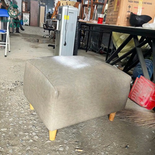 Ghế Đôn Cũ Nhỏ Gọn Màu Xám Chân Gỗ 4 ghe don cu nho gon chan go mau xam 2
