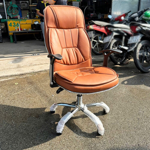 ghe giam doc xoay mau nau cam cu co tay vin 1