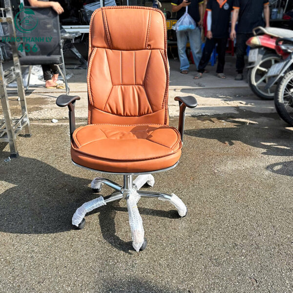 ghe giam doc xoay mau nau cam cu co tay vin 4