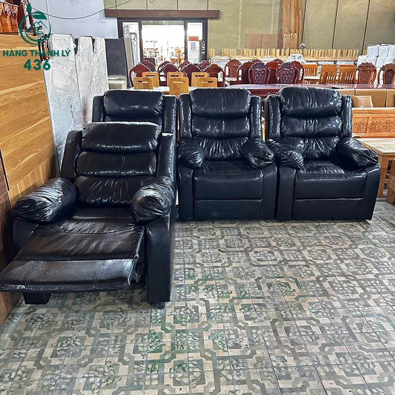 ghe-sofa-don-cu-boc-da-den-nga-lung-dien-tu-dong-5 Ghế Sofa Đơn Cũ Bọc Da Đen Cắm Điện Ngả Lưng Tự Động