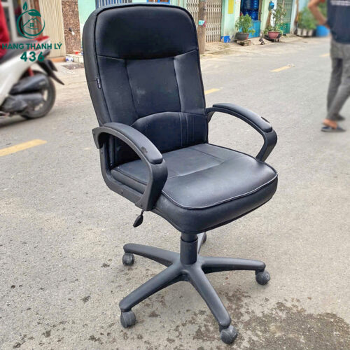 Ghế Xoay Văn Phòng Cũ Bọc Da Màu Đen Chắc Chắn 2 ghe xoay van phong cu boc da mau den chac chan 3