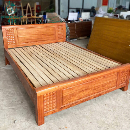 Giường Ngủ Cũ Gỗ Xoan 1M6X2M Chạm Khắc Đẹp Mắt 4 giuong ngu cu go xoan 1m6x2m 3