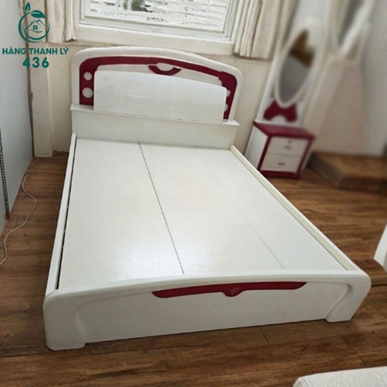 giuong ngu cu mau trang do kieu dang tre trung de dang lap dat 2