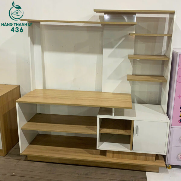 ke tivi cu go thiet ke nhieu ngan ke da tang phoi trang 2