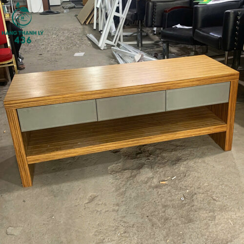 Kệ Tivi Cũ Gỗ Vân Sọc Độc Đáo Có 3 Ngăn Kéo Tiện Dụng 5 ke tivi cu go van soc doc dao co 3 ngan keo tien dung 1