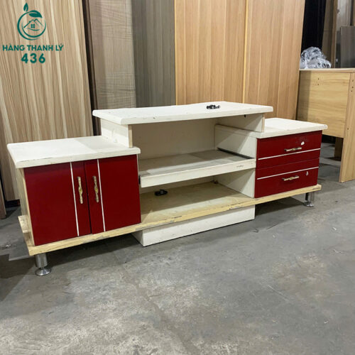 Kệ Tivi Cũ Trắng Đỏ Hiện Đại Thiết Kế Đa Tầng Hộc Tủ Cánh Mở 2 ke tivi cu trang do hien dai thiet ke da tang hoc tu canh mo 2