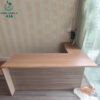 Mẫu Bàn Làm Việc Cũ Góc L Gỗ Công Nghiệp Màu Nâu Sáng 1 mau ban lam viec cu goc l go cong nghiep mau nau sang 3