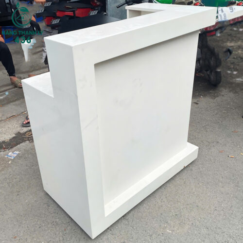 Quầy Lễ Tân Cũ Mini Màu Trắng Sáng Thanh Lịch Có Nhiều Hộc 5 quay le tan cu mini mau trang sang thanh lich co nhieu hoc 3