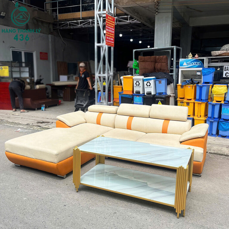 sofa cu dang goc l mau kem phoi cam thiet ke doc dao 4