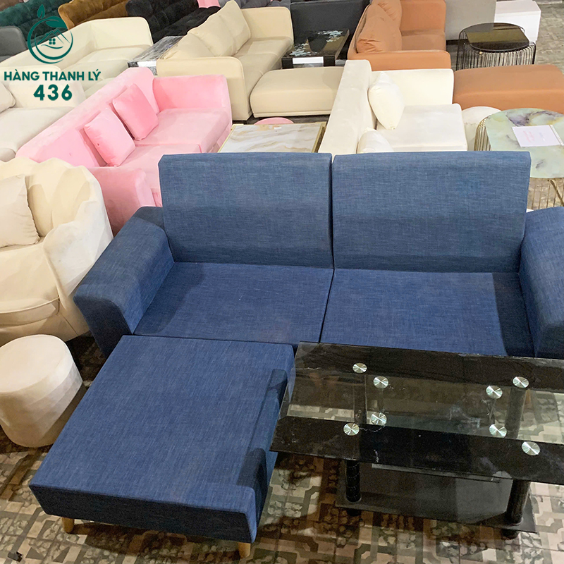 sofa-cu-mau-xanh-nem-mem-mai-co-don-roi-2 Sofa Cũ Màu Xanh Nệm Mềm Mại Có Đôn Rời