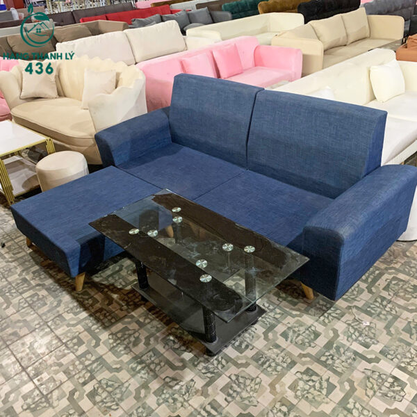 sofa cu mau xanh nem mem mai co don roi 4