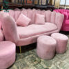 Sofa Cũ Vỏ Sò Màu Hồng Chất Liệu Nhung (Hàng Tồn Kho) 1 sofa cu vo so mau hong chat lieu nhung hang ton kho 2