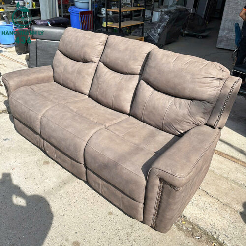 Sofa Ngả Lưng Cũ 2MX1M Màu Nâu 3 Chỗ Ngồi Bọc Da Dày Dặn 4 sofa nga lung cu 2mx1m mau nau 3 cho ngoi boc da day dan 6