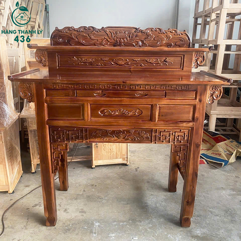 thanh-ly-ban-tho-cu-tho-cung-to-tien-cham-khac-moi-99-nhieu-mau Thanh Lý Bàn Thờ Cũ 1M47 Thờ Cúng Tổ Tiên Chạm Khắc Mới 99% (Nhiều Mẫu)