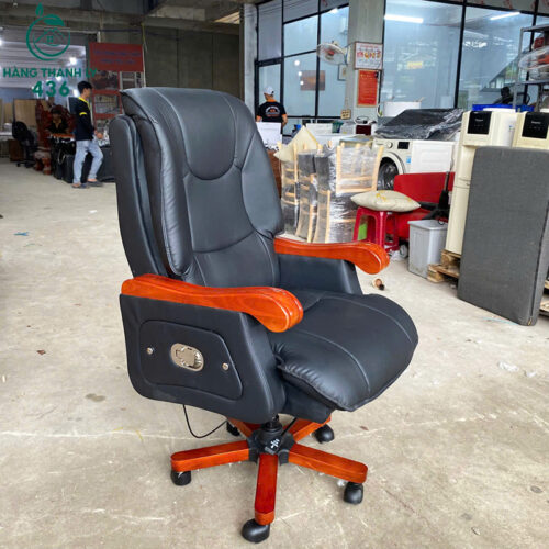 Thanh Lý Ghế Giám Đốc Da Đen Khung Tay Vuông Chắc Chắn Mới 99% 4 thanh ly ghe giam doc da den khung tay vuong chac chan moi 99 3