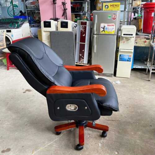 Thanh Lý Ghế Giám Đốc Da Đen Khung Tay Vuông Chắc Chắn Mới 99% 2 thanh ly ghe giam doc da den khung tay vuong chac chan moi 99 5