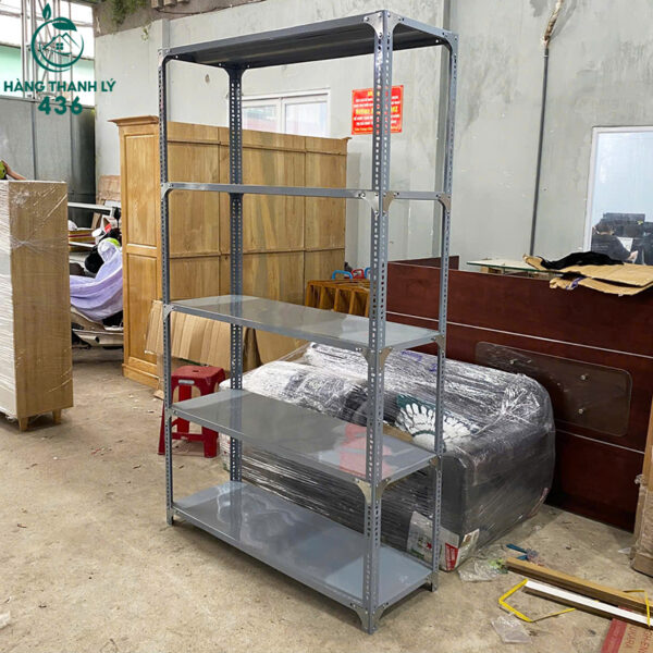 thanh ly ke trung bay 4 tang 2mx1m2 lap ghep chac chan moi 99 1