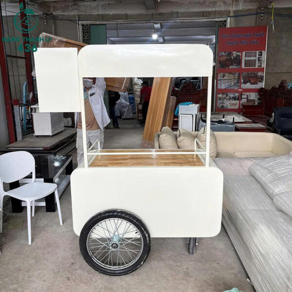 thanh ly xe take away 1m2x60cm mau trang kem moi 99 1