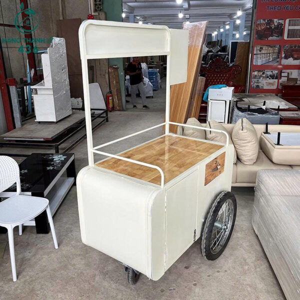 thanh ly xe take away 1m2x60cm mau trang kem moi 99 5