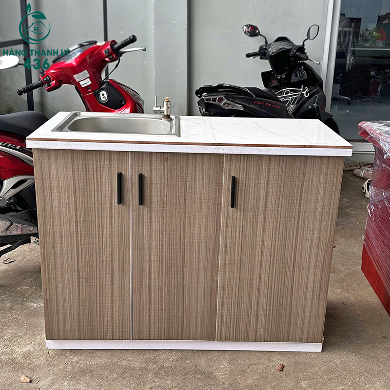 tu-bep-go-cu-ket-hop-bon-rua-chen-1 Tủ Bếp Gỗ Cũ Kết Hợp Bồn Rửa Chén