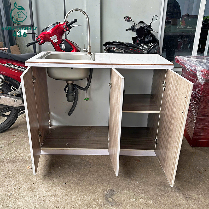 tu-bep-go-cu-ket-hop-bon-rua-chen-5 Tủ Bếp Gỗ Cũ Kết Hợp Bồn Rửa Chén
