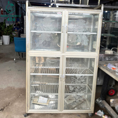 tu dung do cu bang inox kinh 4 canh co banh xe nhieu mau 2