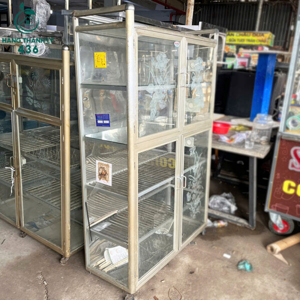 tu dung do cu bang inox kinh 4 canh co banh xe nhieu mau 3