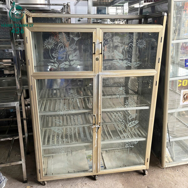 tu dung do cu bang inox kinh 4 canh co banh xe nhieu mau 5