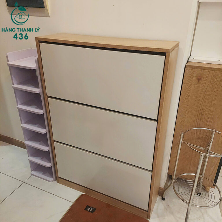 tu giay dep cu 3 ngan mau van go nhat