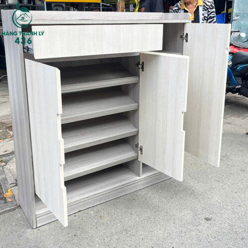 Tủ Giày Dép Cũ 1M2 Thiết Kế Hiện Đại Có Ngăn Kéo Bên Trên 3 tu giay dep cu thiet ke hien dai co ngan keo ben tren 1