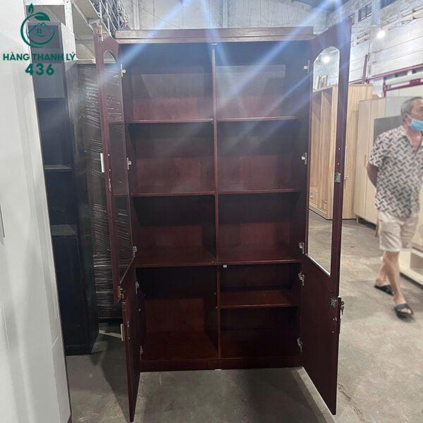 tu ho so cu 1m9x1m co ngan duoi kin dao va ngan kinh trung bay 1