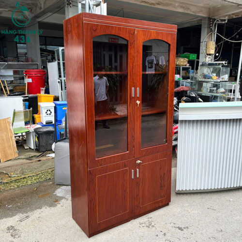 tu ho so cu 1m9x1m co ngan duoi kin dao va ngan kinh trung bay 3