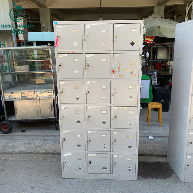 Tủ Locker Cũ Bằng Sắt 18 Hộc Tiện Lợi Màu Xám 90CM 5 tu locker cu bang sat 18 hoc tien loi mau xam 2 1