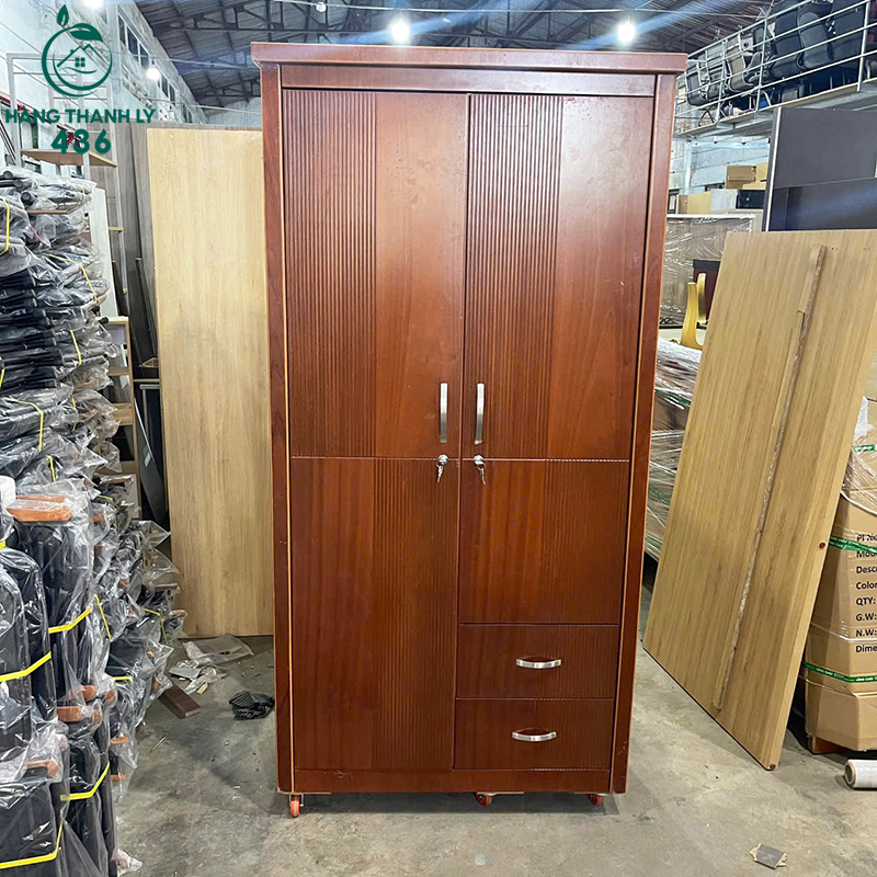 tu-quan-ao-cu-1m2-ngan-keo-thanh-treo-day-du-3 Tủ Quần Áo Cũ 1M2 Ngăn Kéo Thanh Treo Đầy Đủ