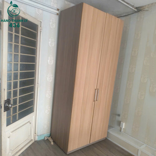 tu quan ao cu 2 canh thiet ke dung cao khong hoc mau van go 1